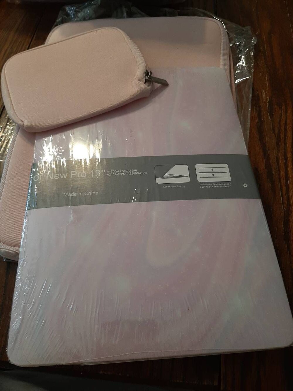 New Wocadi 5-in-1 Pink Magic MacBook Pro 13" Sleeve and Protection Kit